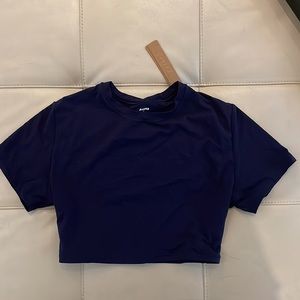SKIMS NWT new cropped T-shirt, navy blue